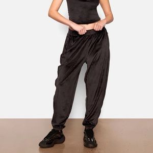 Skims Velour Track Pants - Soot